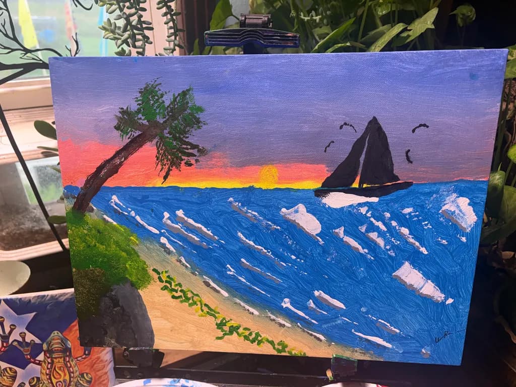Sailboat Sunset Beach