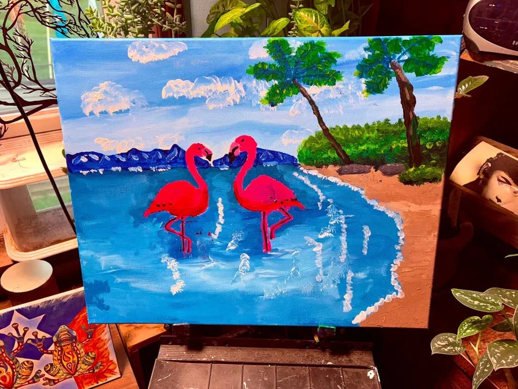 Flamingo Beach Pair
