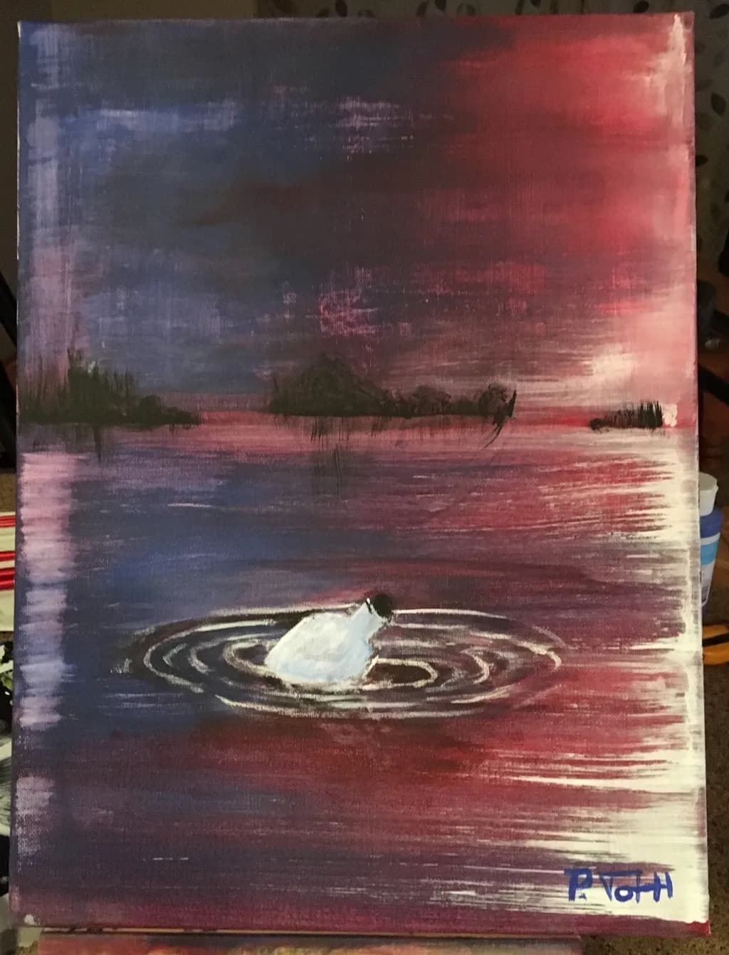 Swan at Dusk