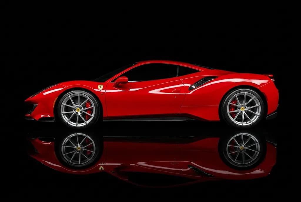 Red Ferrari Reflection