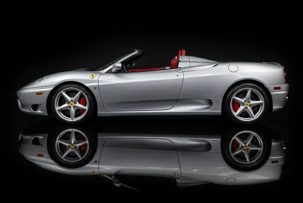 Silver Ferrari Reflection