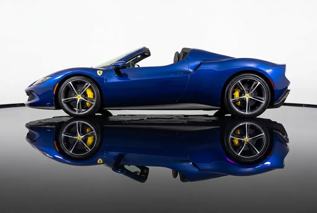 Blue Convertible Reflection