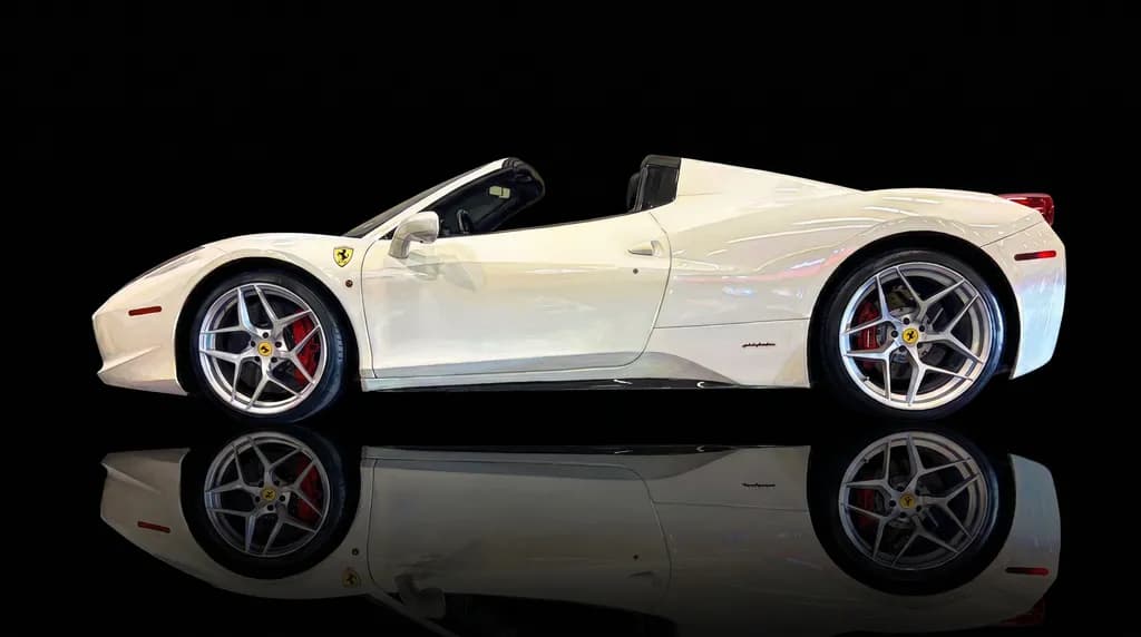 White Ferrari Reflection