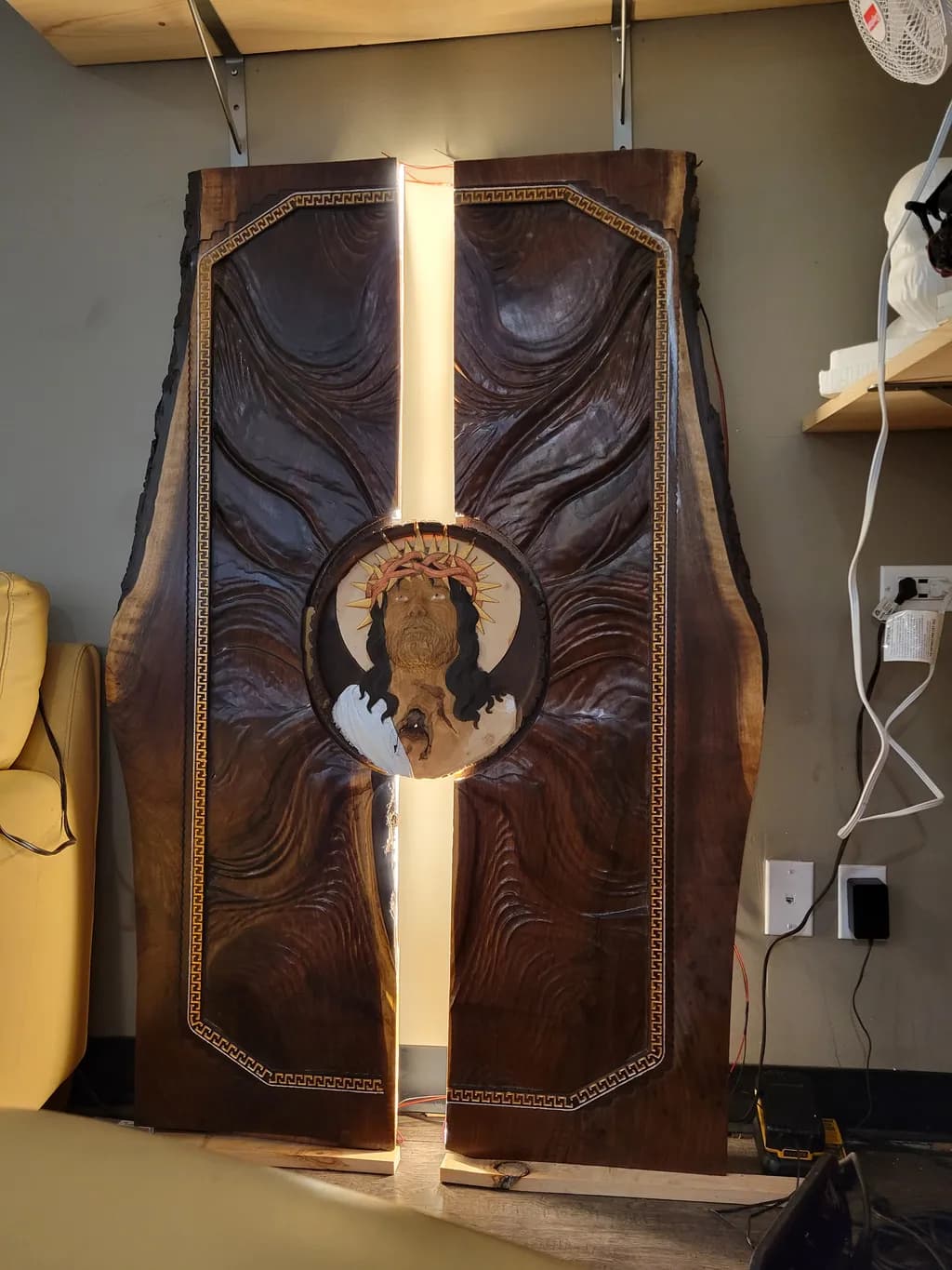 Illuminated Christ Panel