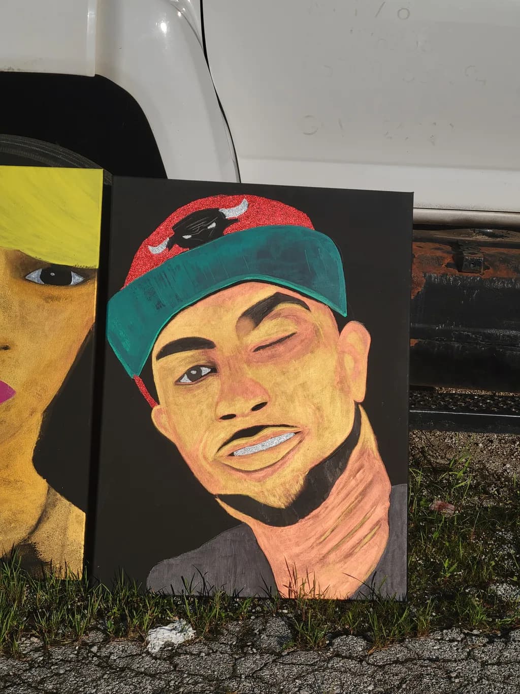 Portrait in Teal Cap
