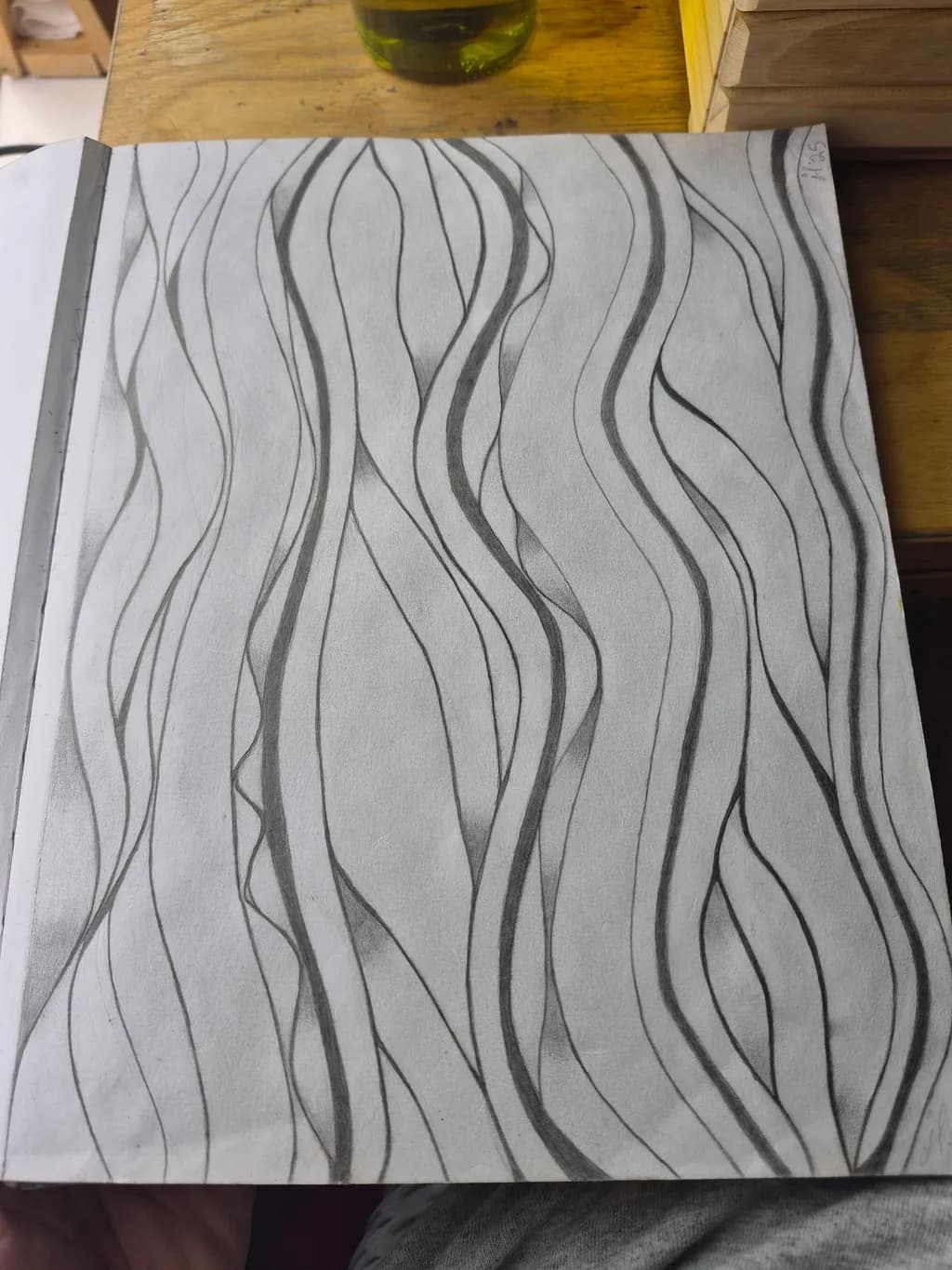 Flowing Graphite Lines
