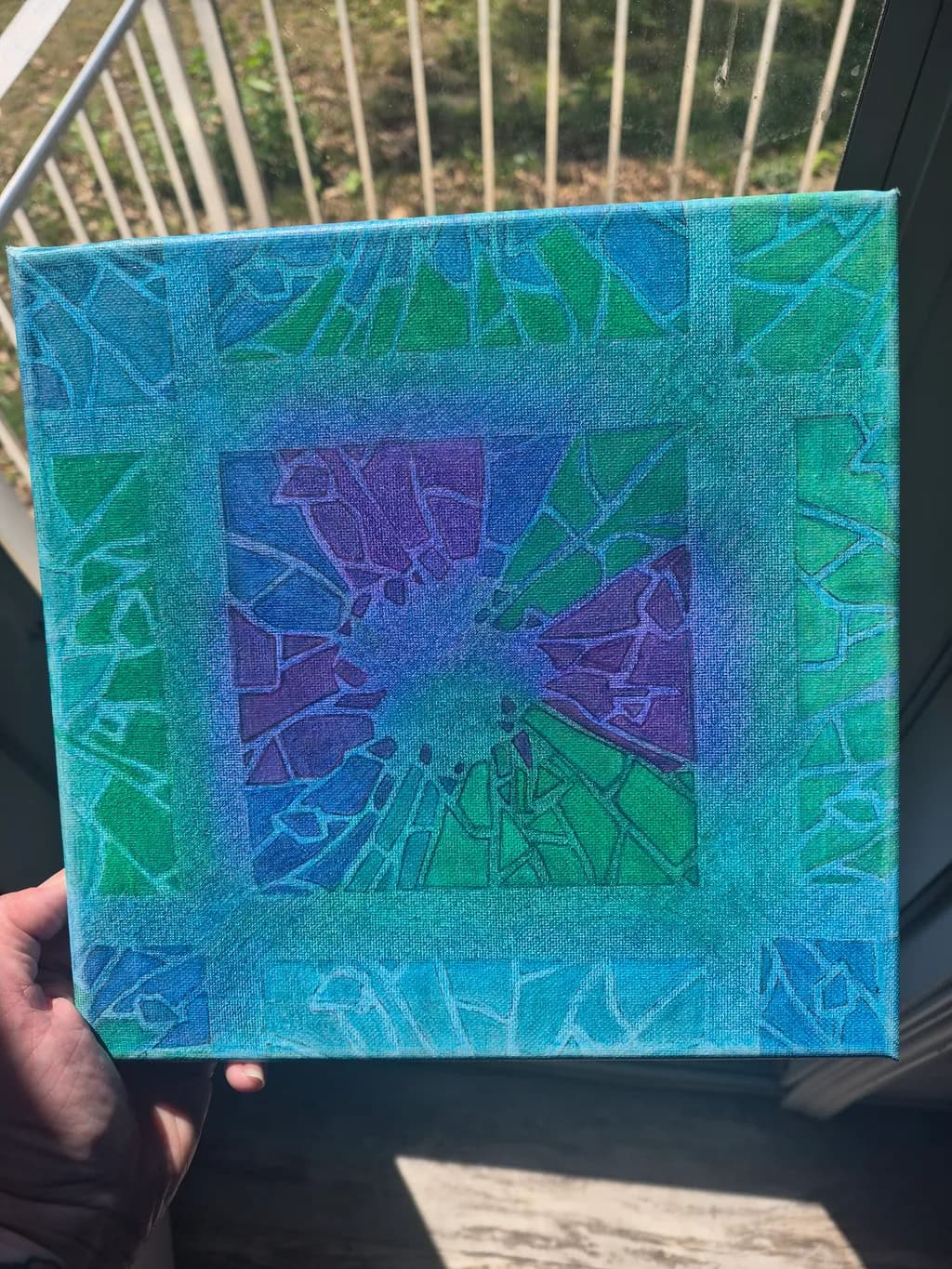 Turquoise Fracture Mosaic