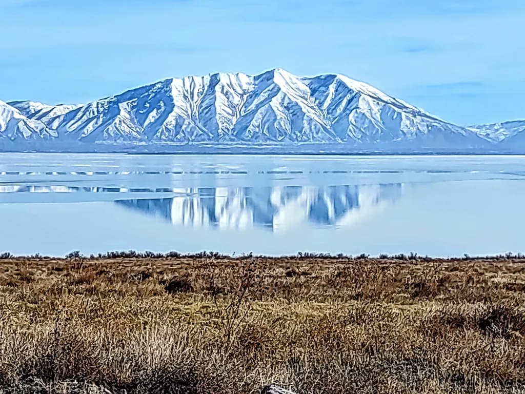 Snowy Mountain Reflection