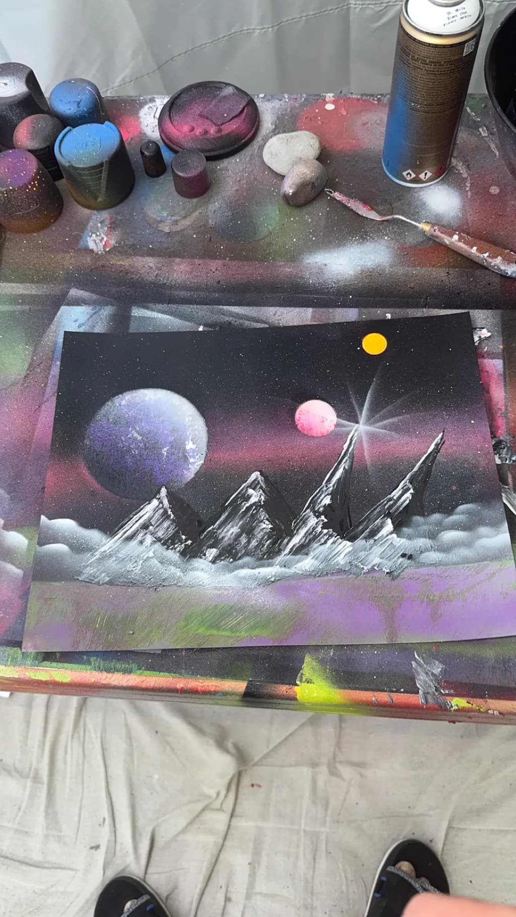 Cosmic Mountain Night