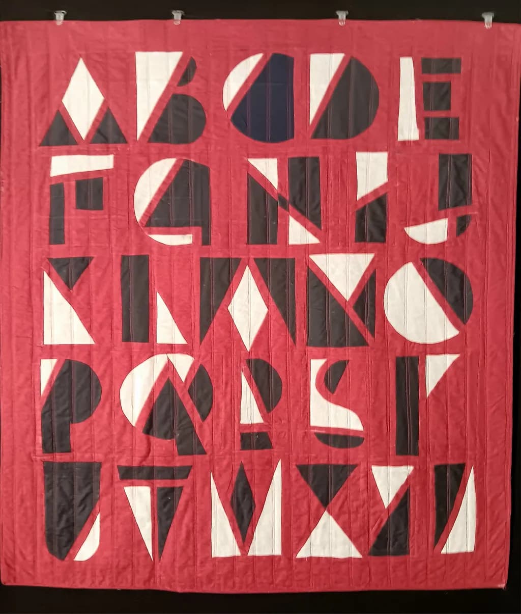Crimson Geometric Alphabet