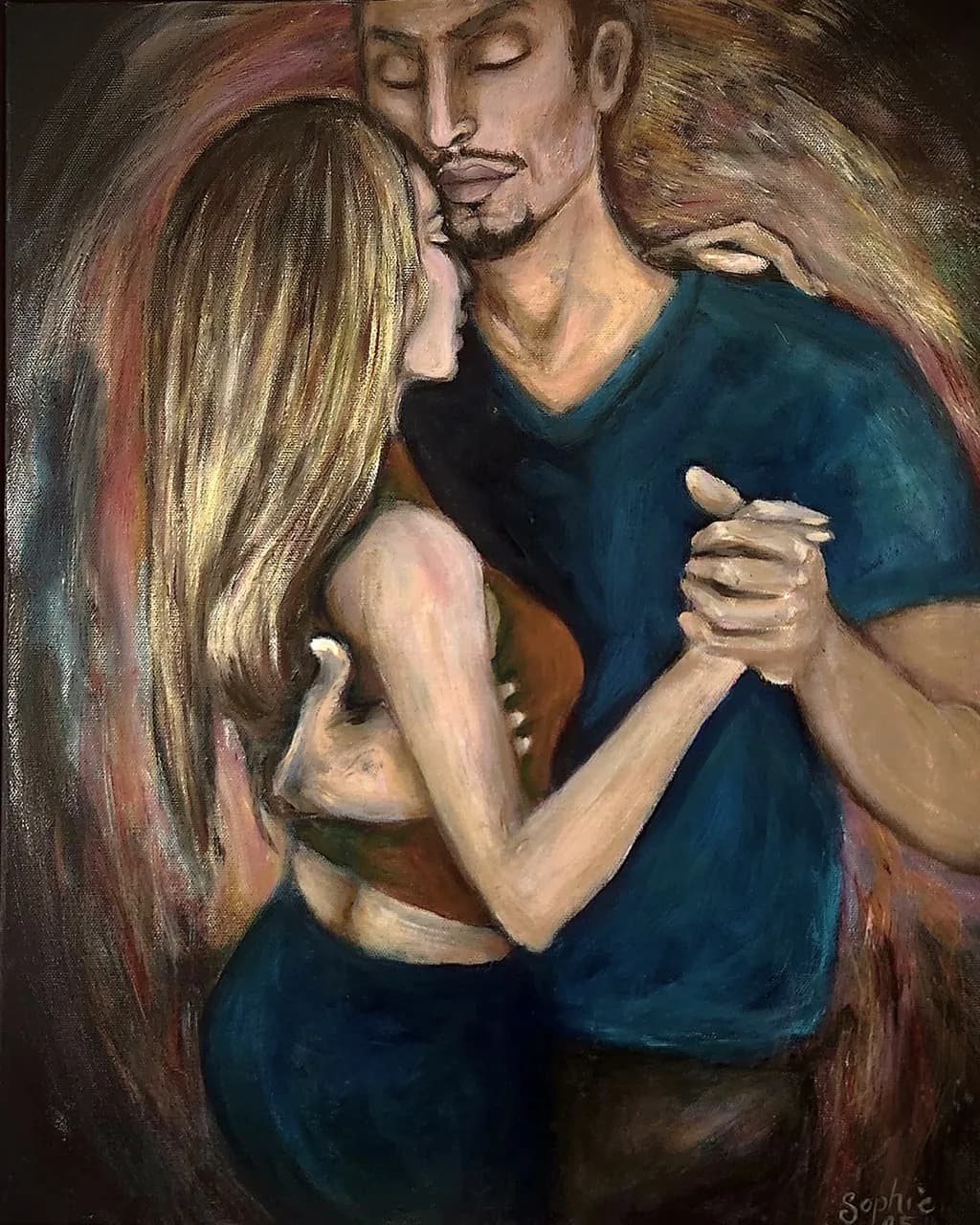 Dancers in Close Embrace