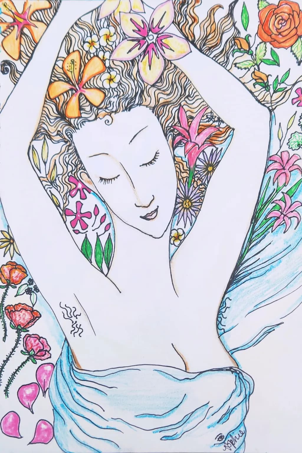 Laying in Flowers