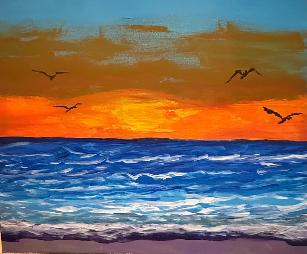 Ocean Sunset Flight