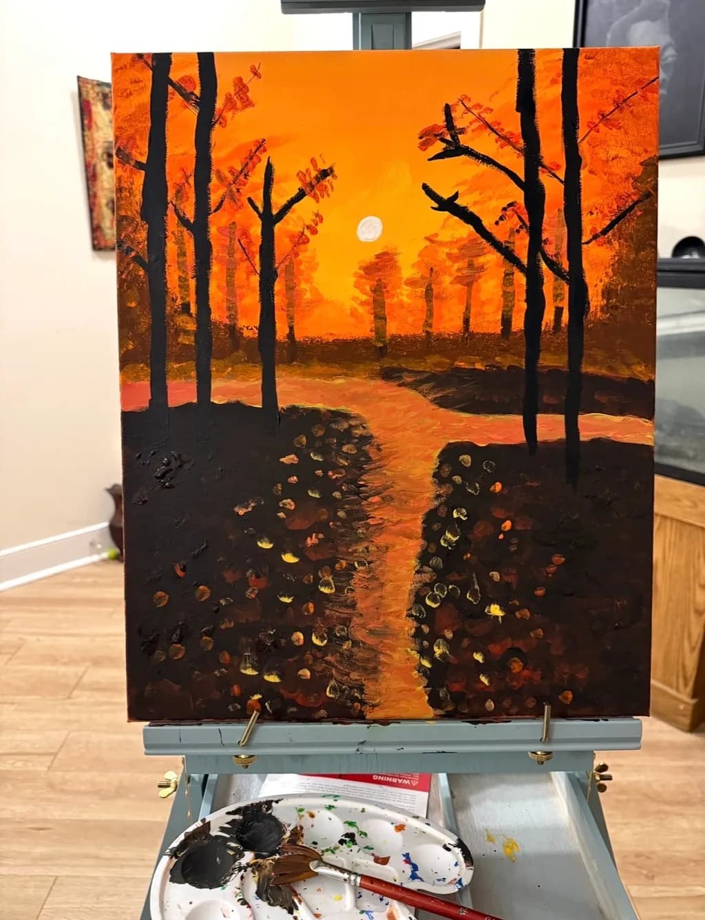 Autumn Forest Moonlit Path