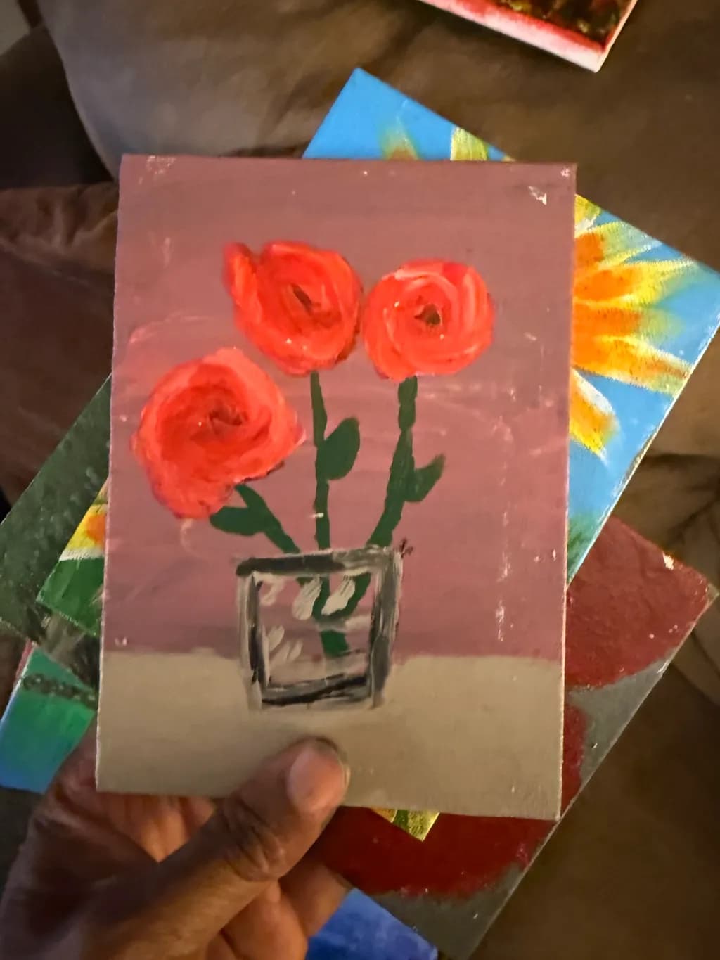 Three Red Flowers