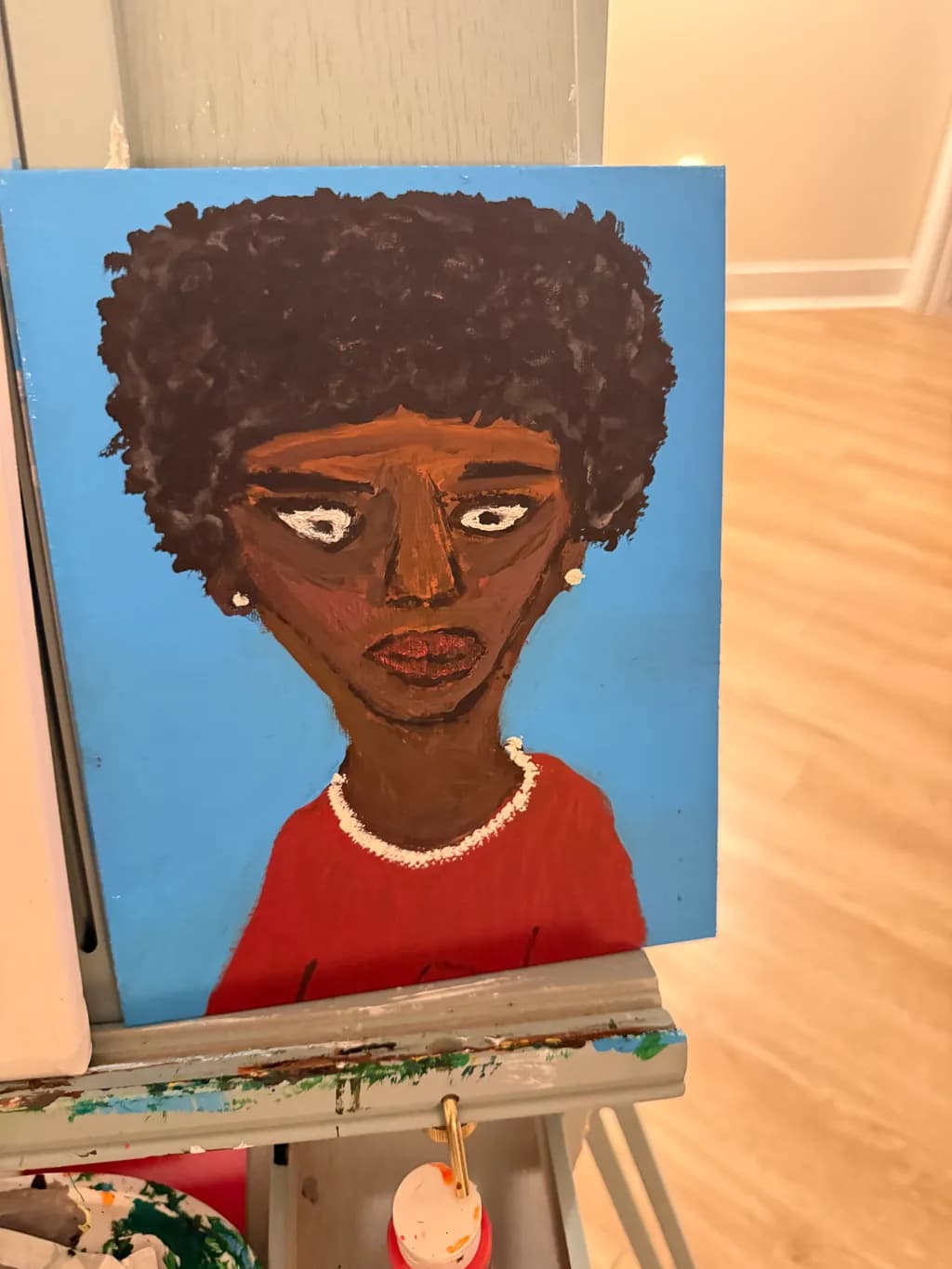 Blue Background Portrait