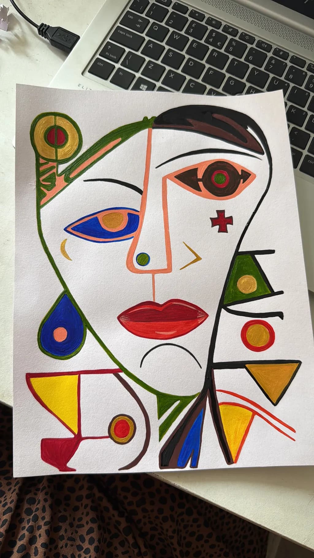 Geometric Split Portrait