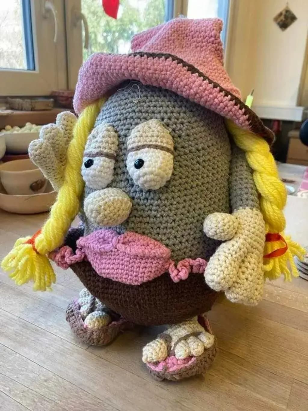 Crocheted Scarecrow Companion