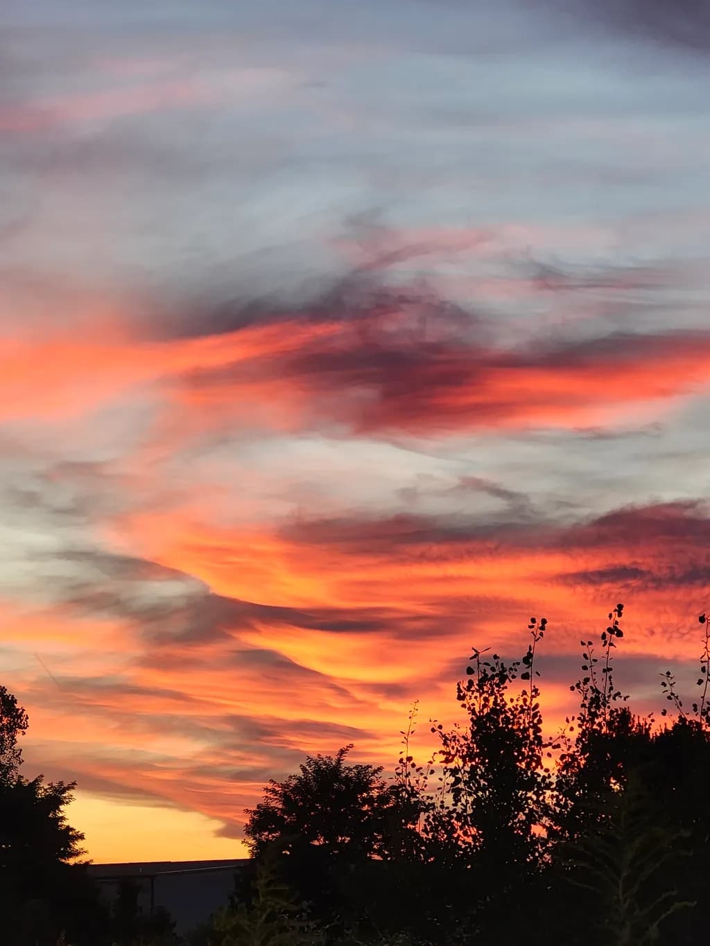 Crimson Sunset Sky