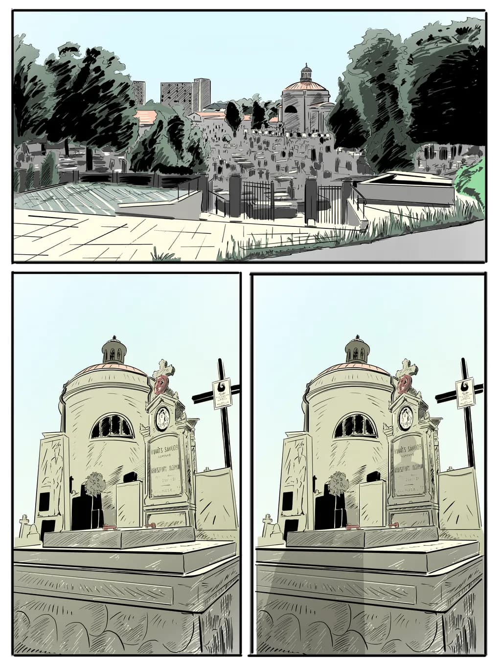 Urban Mausoleum Triptych