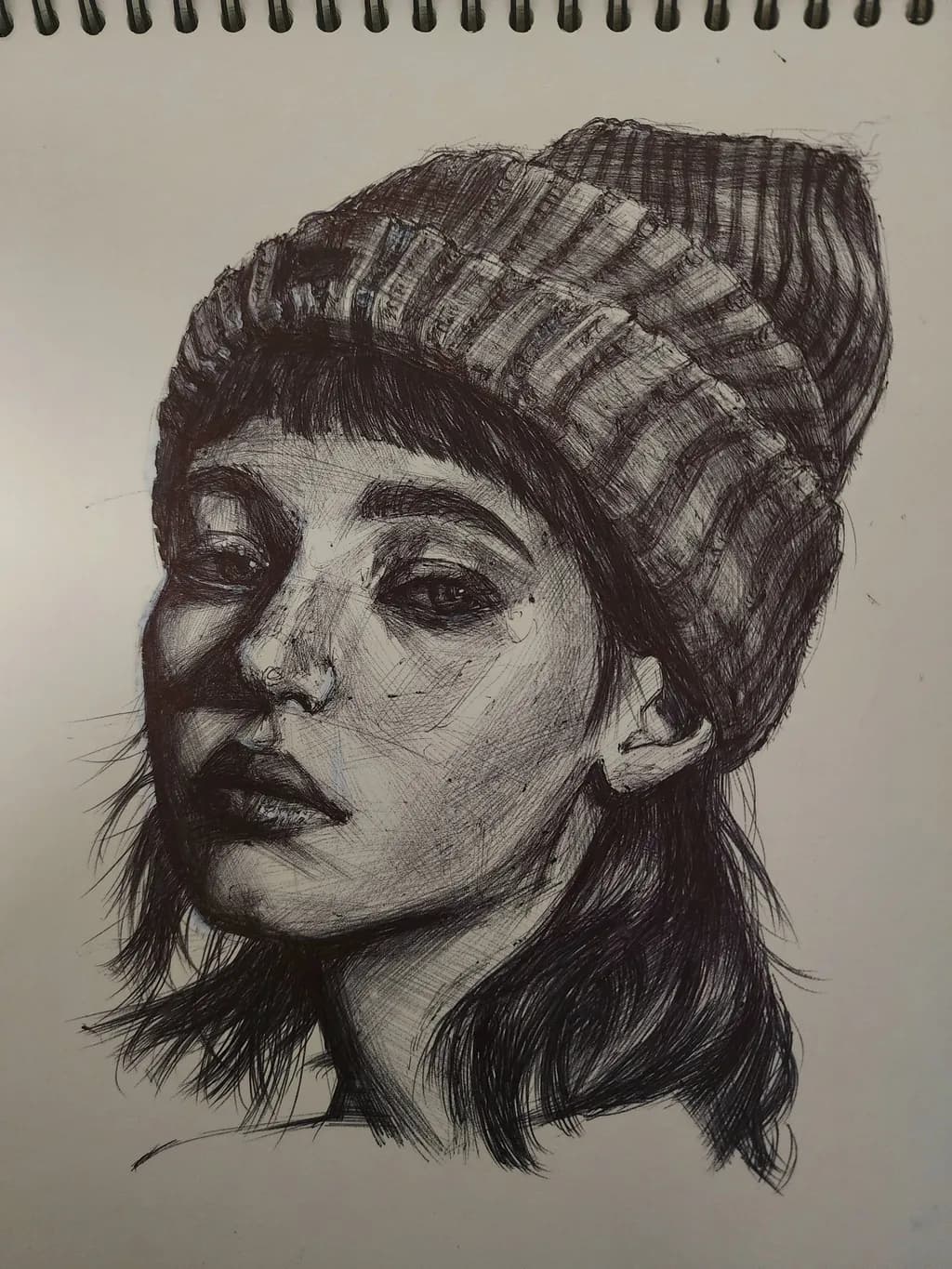 Knitted Cap Portrait