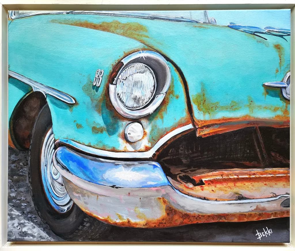 Turquoise Classic Car