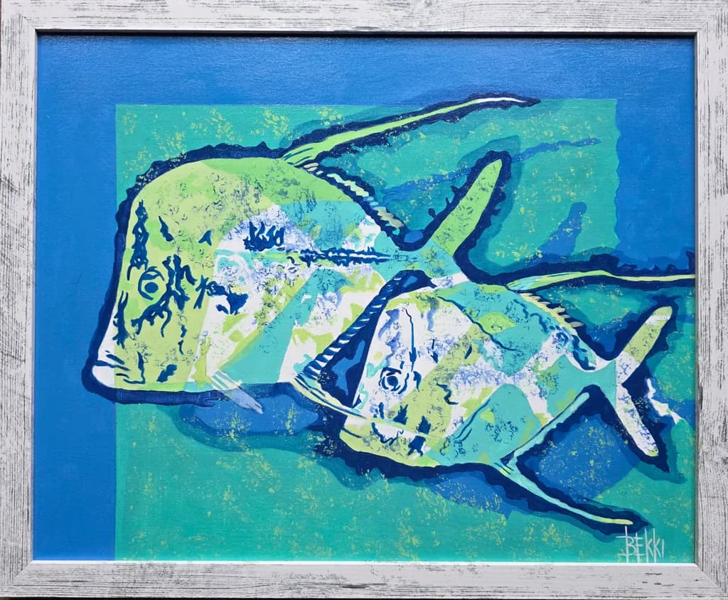 Two Fish in Blue