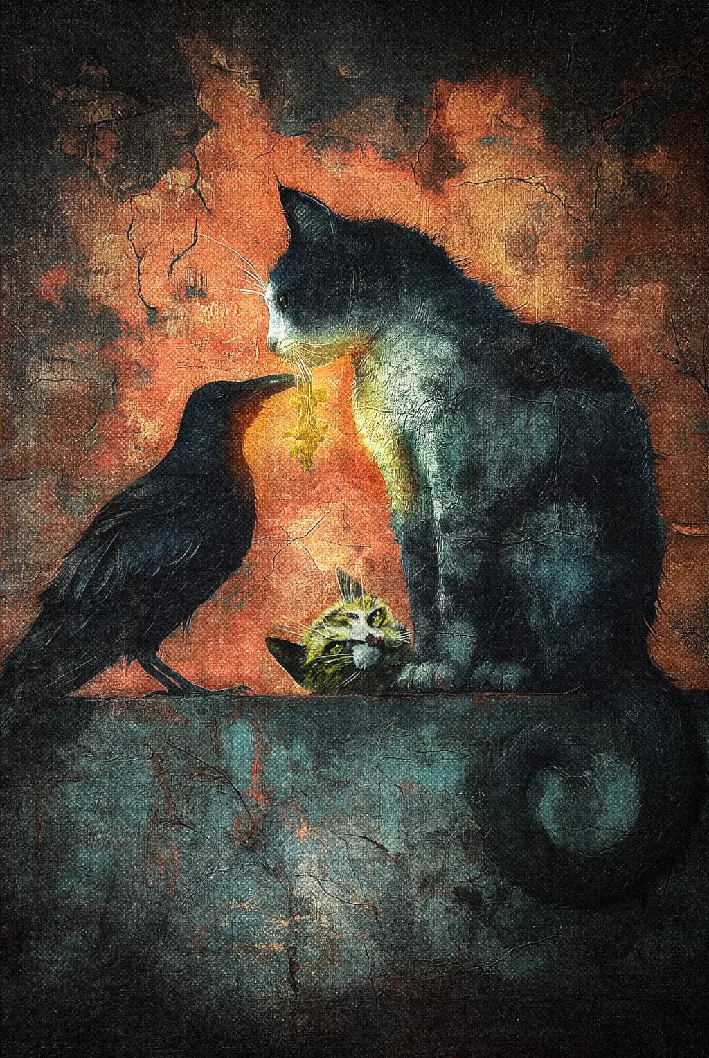 Cats and Crow