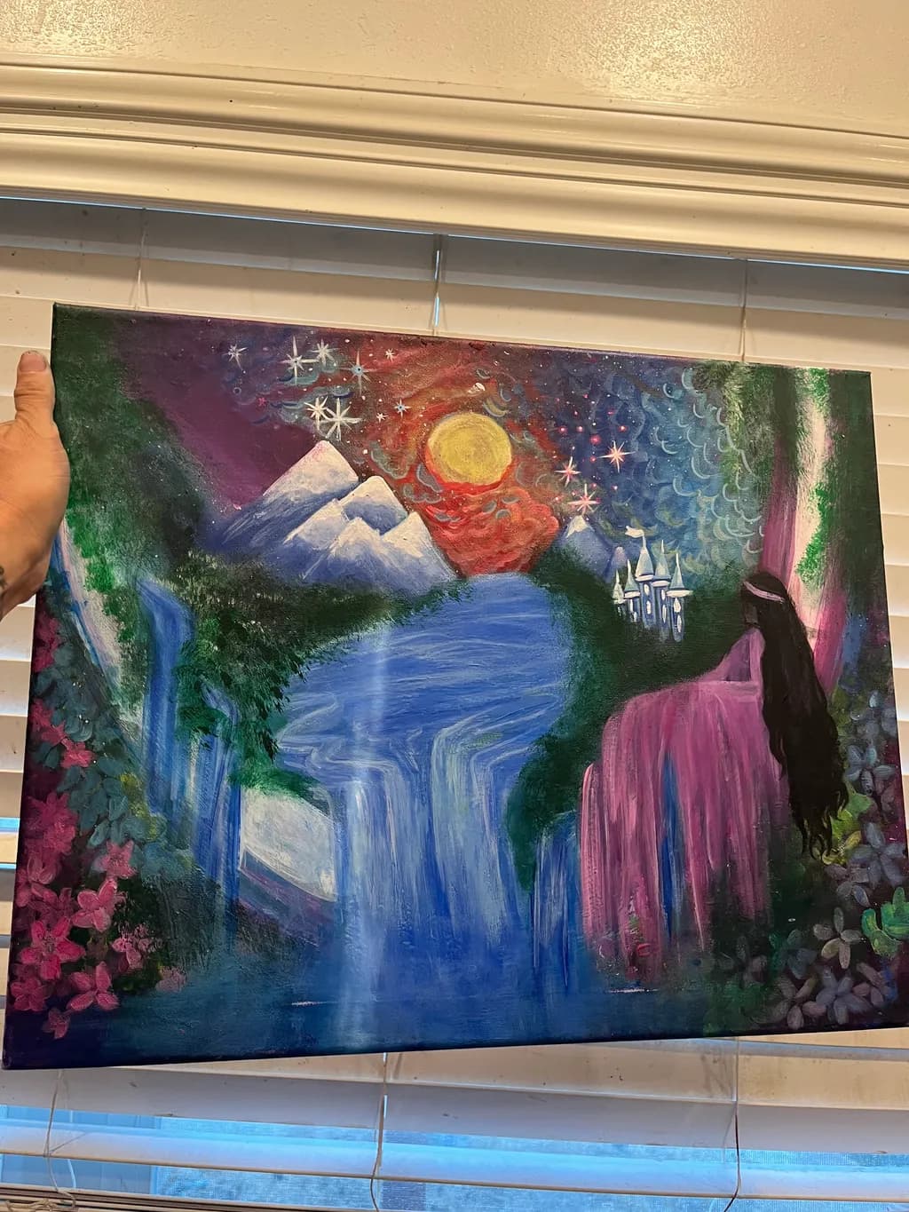 Moonlit Mountain Falls