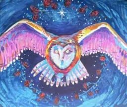 Starlit Rose Owl