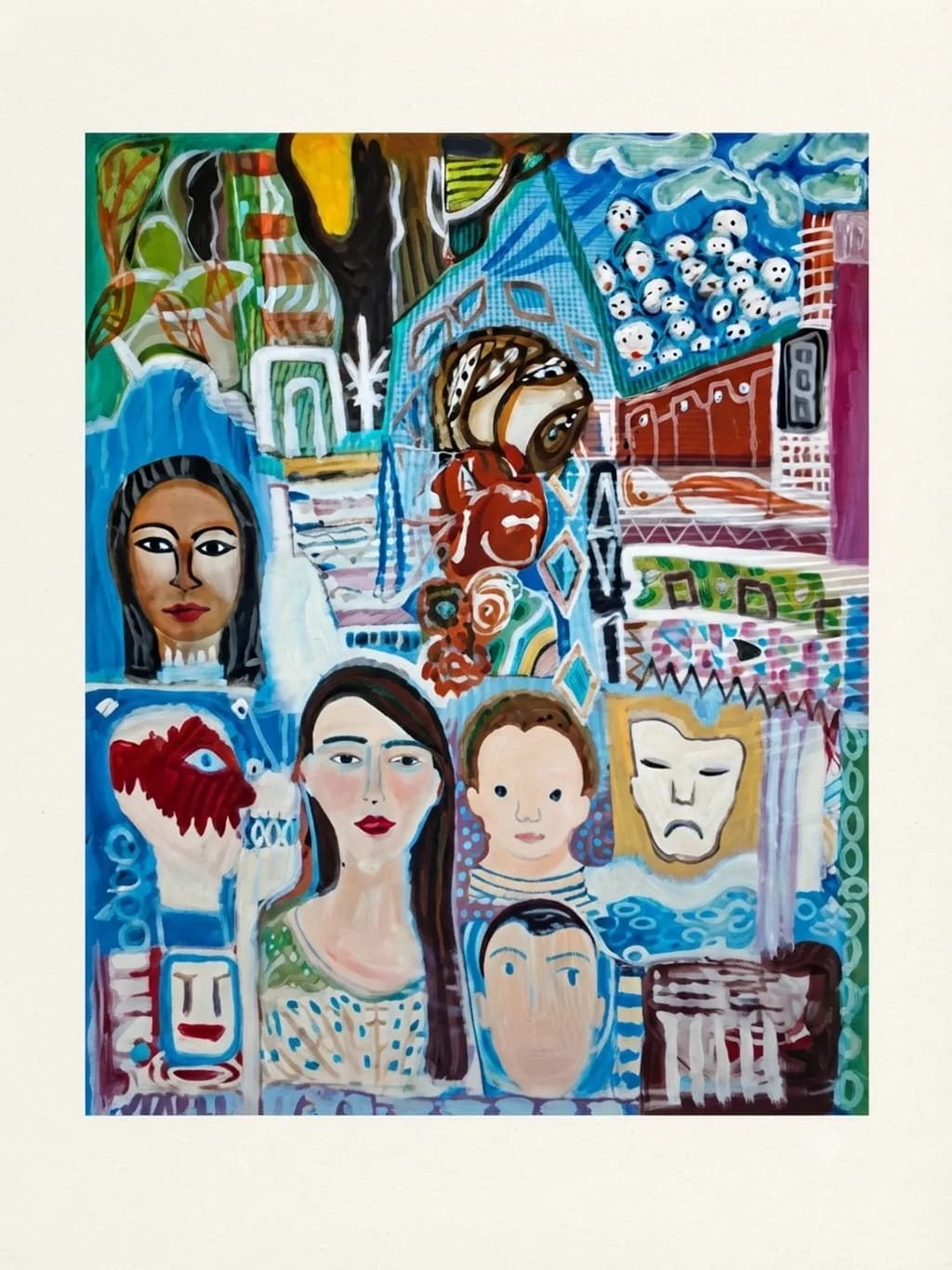 Faces in Mosaic Motion