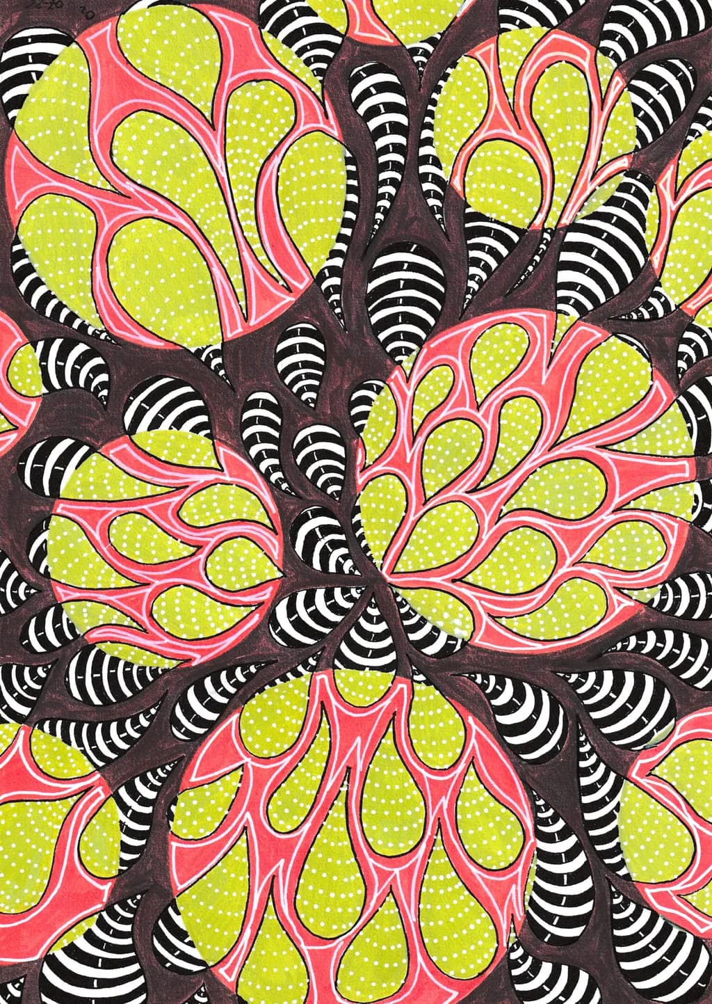 Coral Lime Mandala