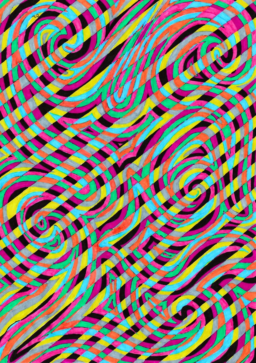 Chromatic Spiral Pattern
