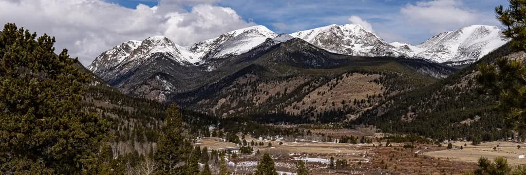 Snowy Peaks over West Horseshoe Park in Rocky Mountain National Park