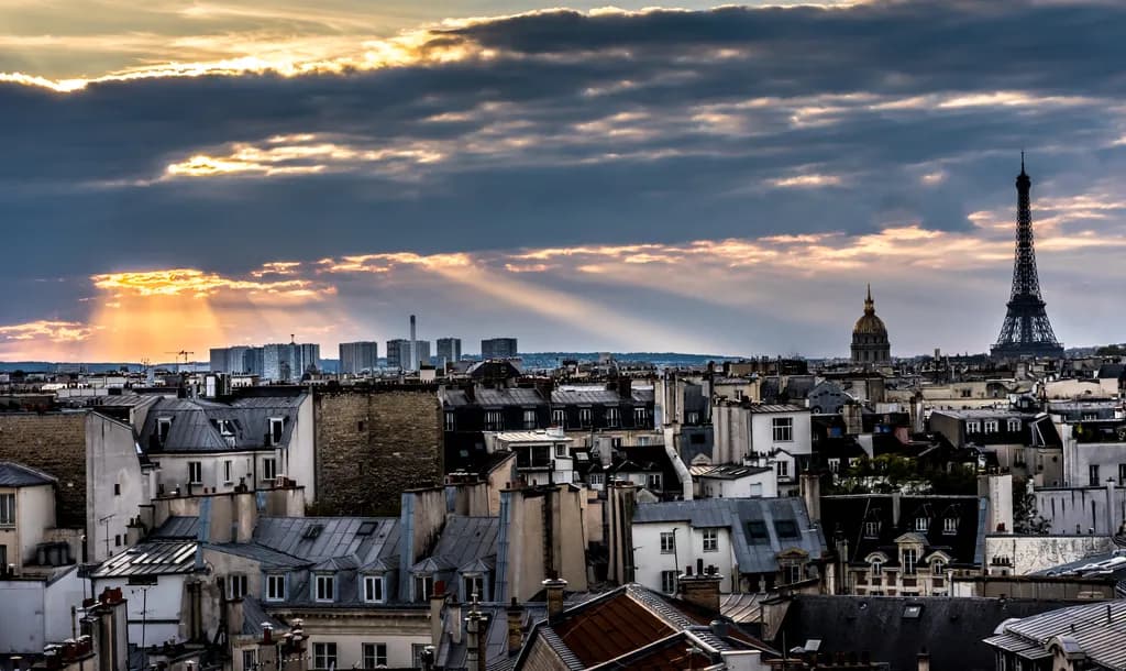 Paris Rooftops at Sunset
