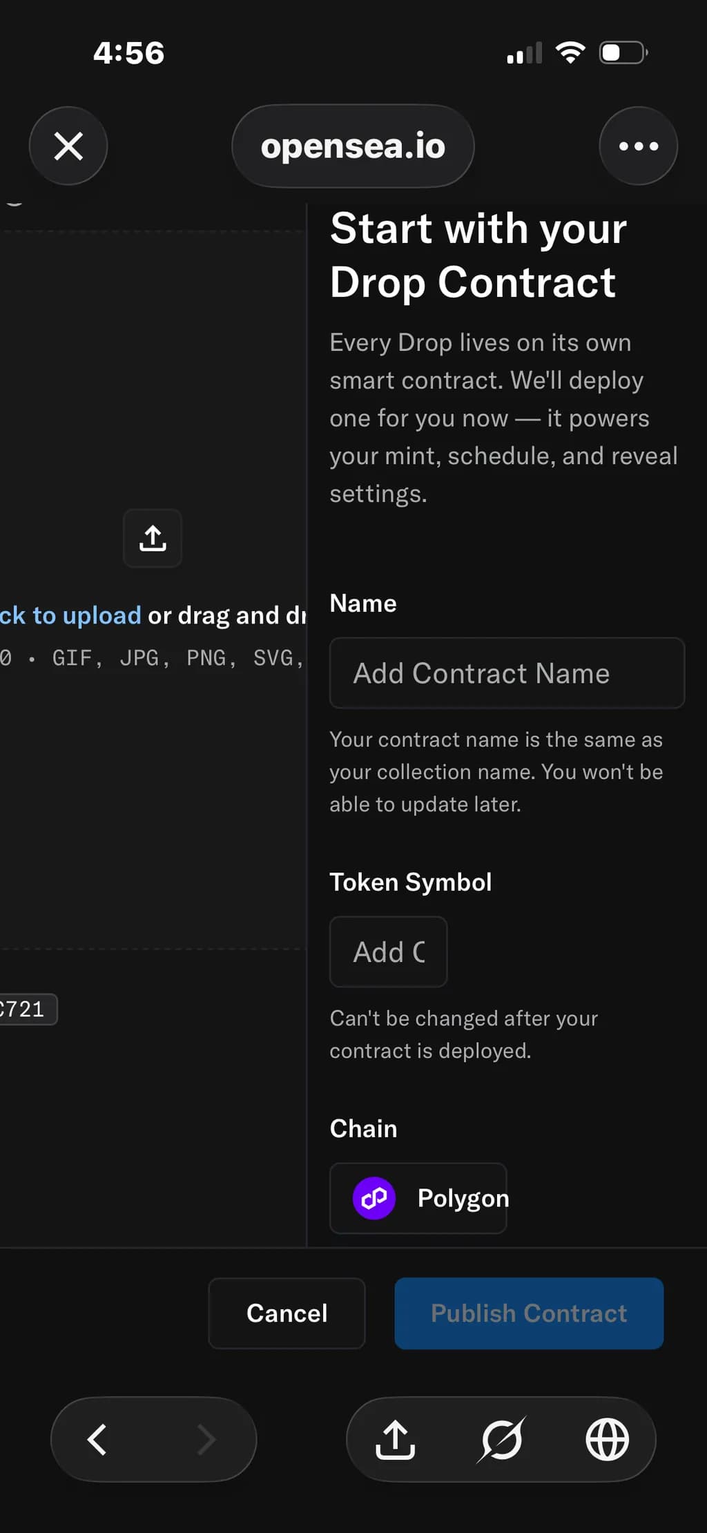 Drop Contract Interface