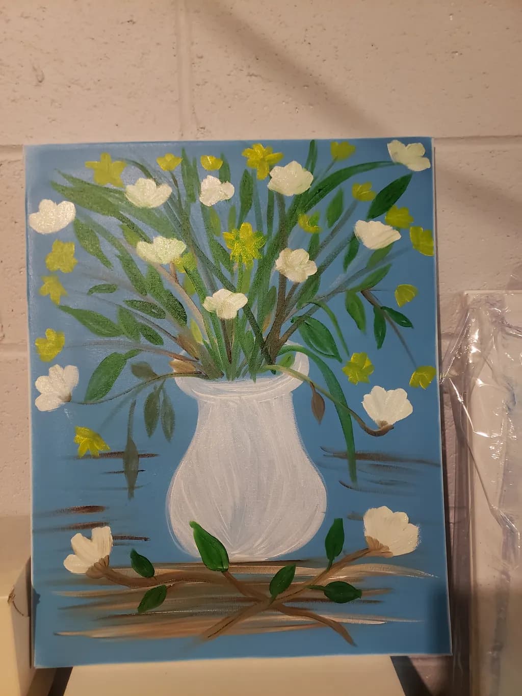 Blue Vase Wildflowers