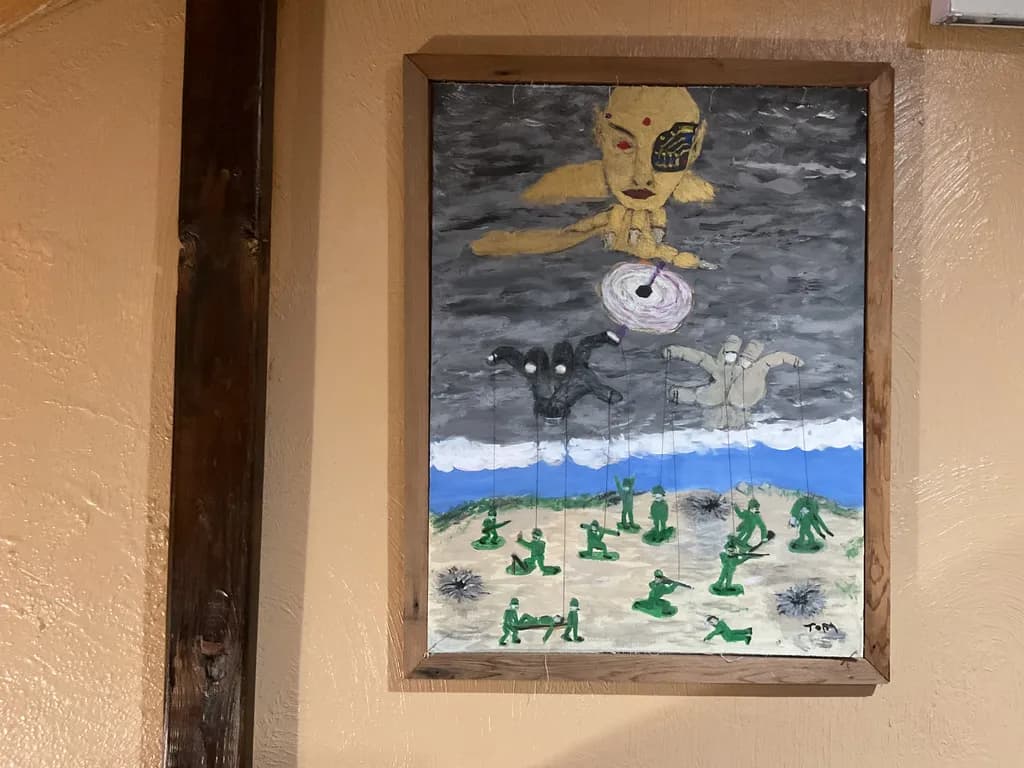 Puppet War Under Stormclouds