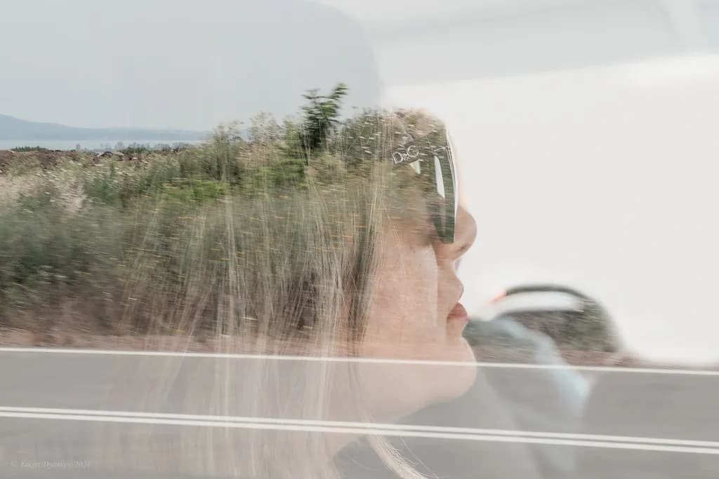 Roadside Double Exposure