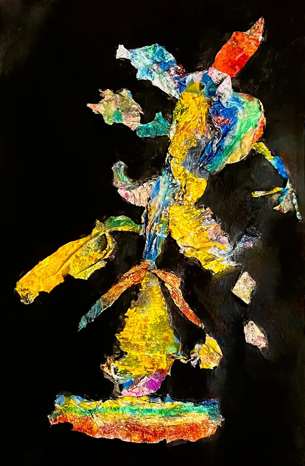 Crumpled Color Sculpture