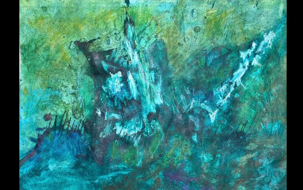 Turquoise Abstract Current