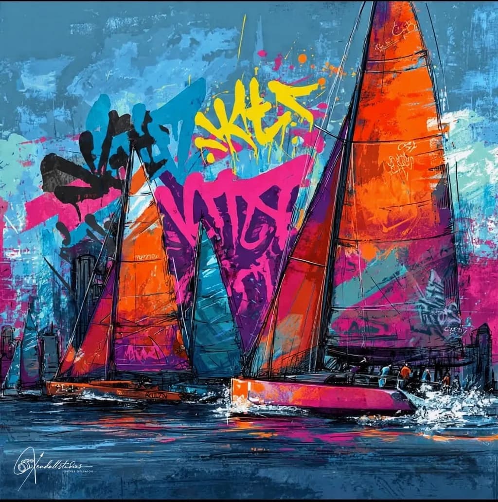 Graffiti Sailboats