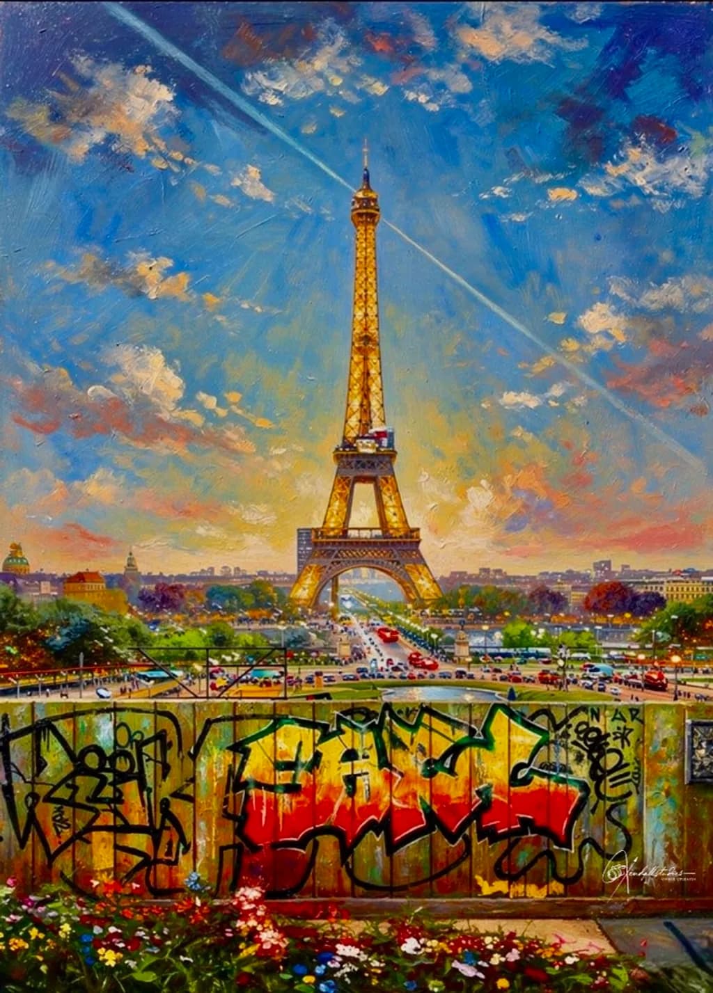 Paris Graffiti Towerscape