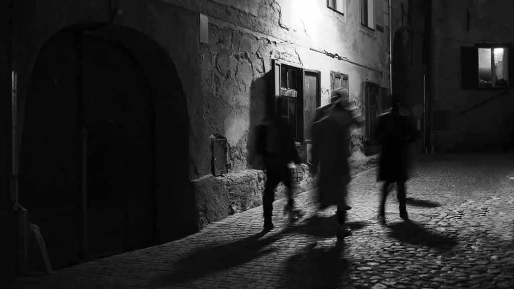 Midnight Cobblestone Passage