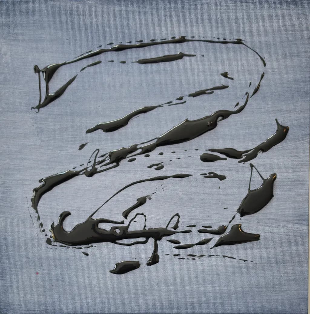 Swan on blueish Grey