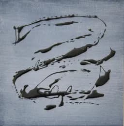 Swan on blueish Grey