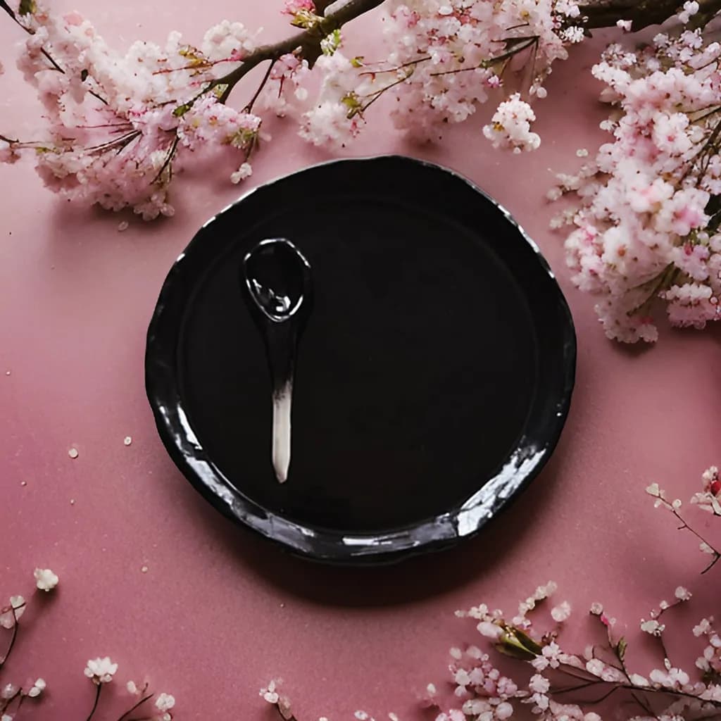 Sakura Plate and Spoon