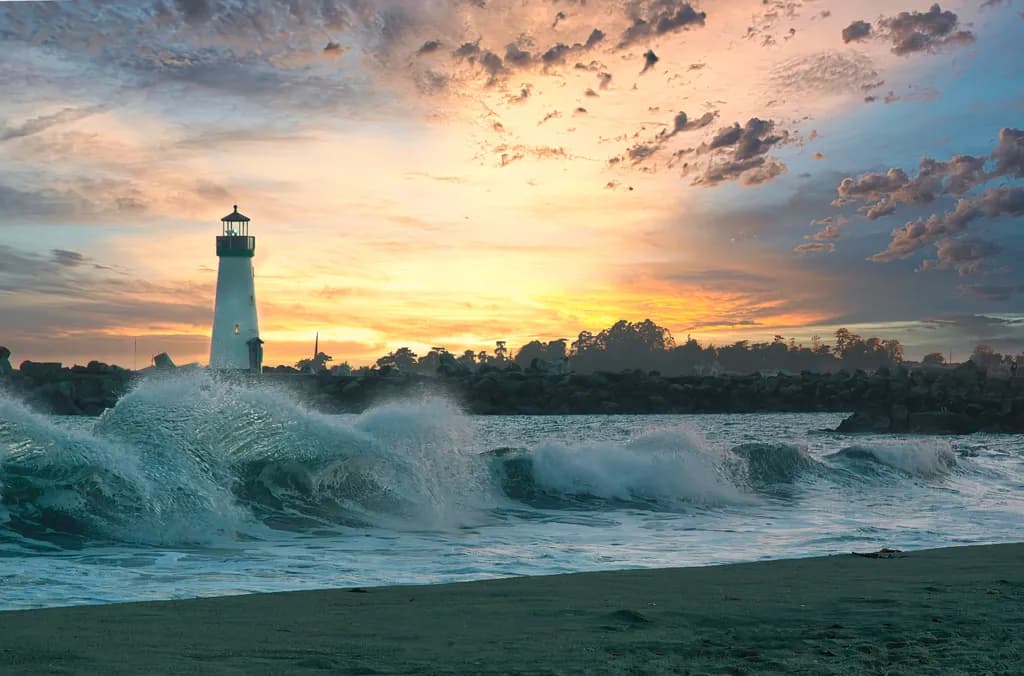 Walton Lighthouse at Sunset