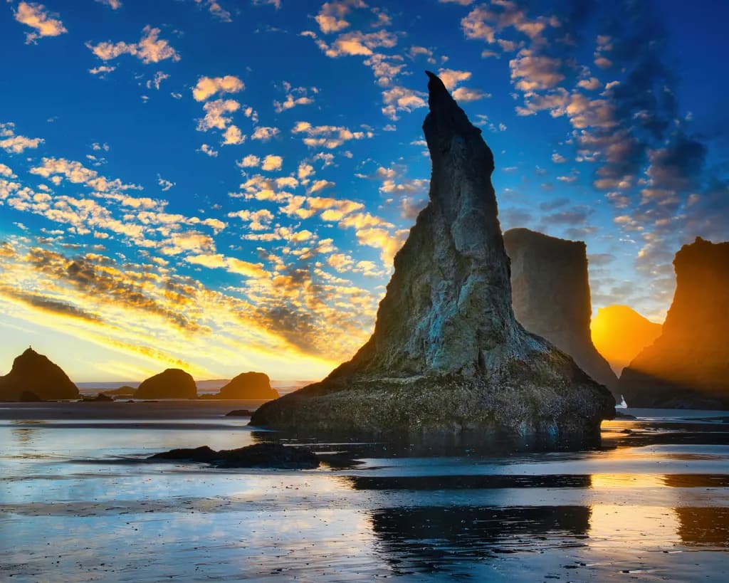 Wizards Hat Rock at Sunset