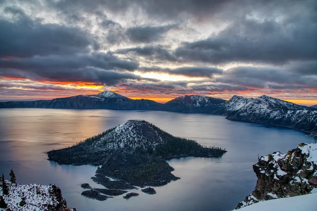 Crater Lake at Sunrise